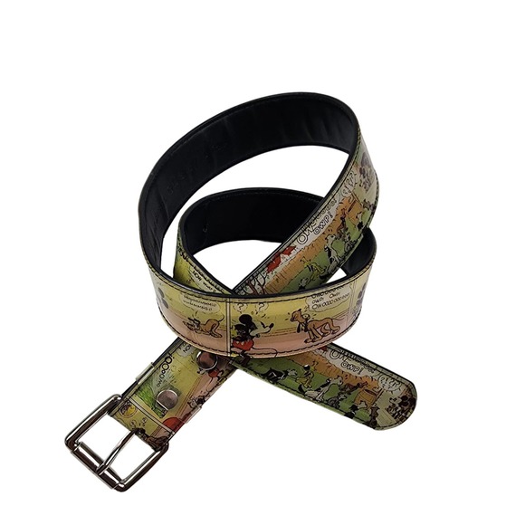 Disney Vintage Mickey Mouse Cartoon Clear Plastic Belt Detachable Belt Large - Picture 3 of 9